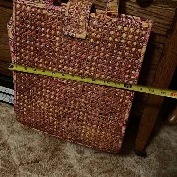 RARE EUC Vera Bradley wicker purse - Picture 7 of 16